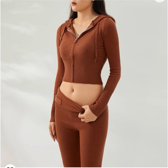 Brown Two Piece Sweater Knit Set, Size Small, NWOT - Picture 3 of 7